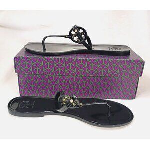 Tory Burch Mini Miller Women's Flat Thong Sandals Perfect Black 001 Size 10 W US